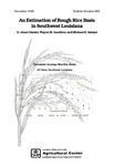 An Estimation of Rough Rice Basis in Southwest Louisiana (Bulletin #865)